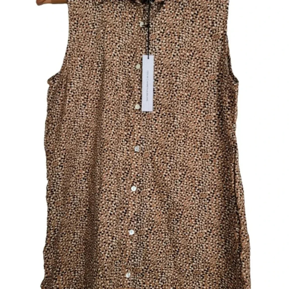 Tahari 100% Linen Shirt Dress Tunic Button size M - Picture 3 of 14